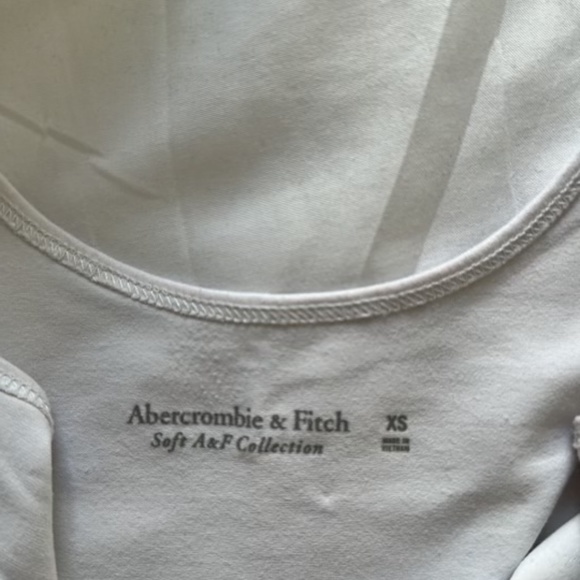 Abercrombie 90s Seamless Fabric Tank Bodysuit White XS - Picture 4 of 4
